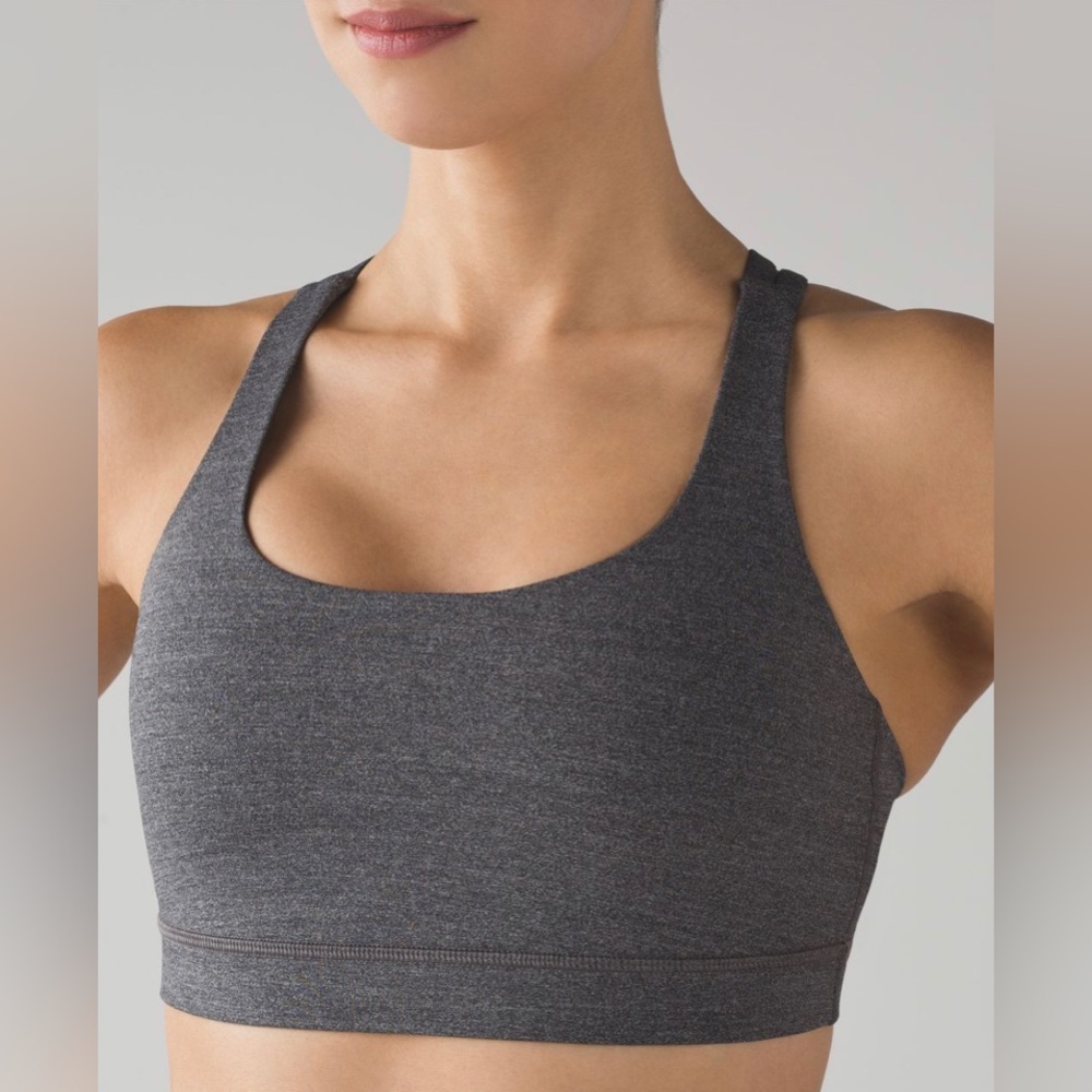 Lululemon Energy Bra sz 8
Heathered Black